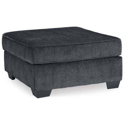 Altari Oversized Accent Ottoman - Slate / Alloy