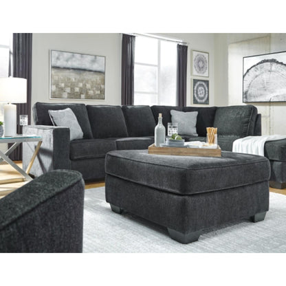 Altari Oversized Accent Ottoman - Slate / Alloy