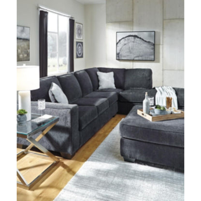 Altari Oversized Accent Ottoman - Slate / Alloy