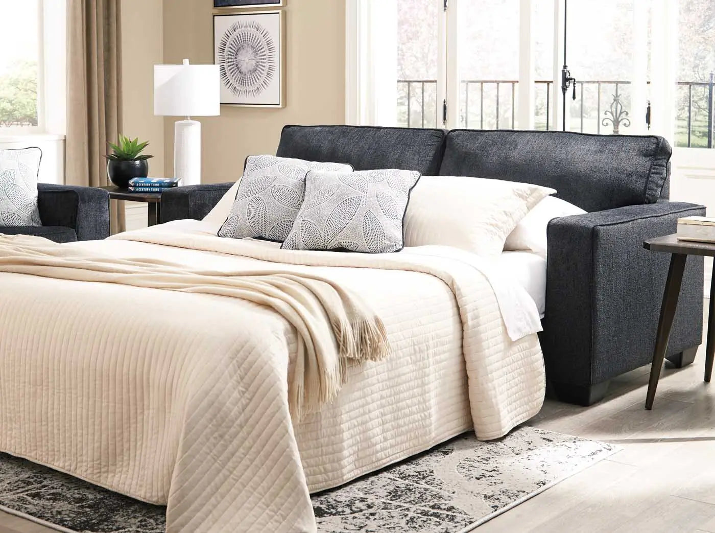 Ashley Altari Fabric Queen Sofa Bed in Slate