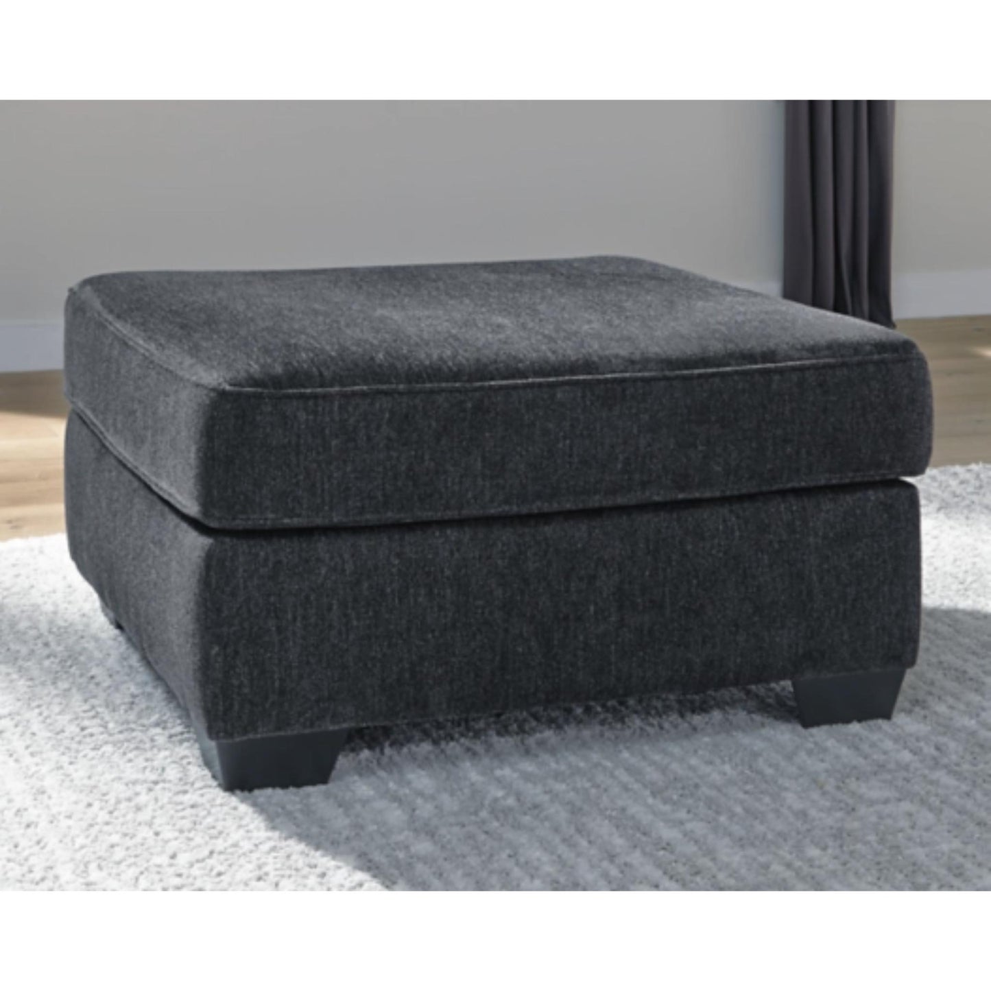 Altari Oversized Accent Ottoman - Slate / Alloy