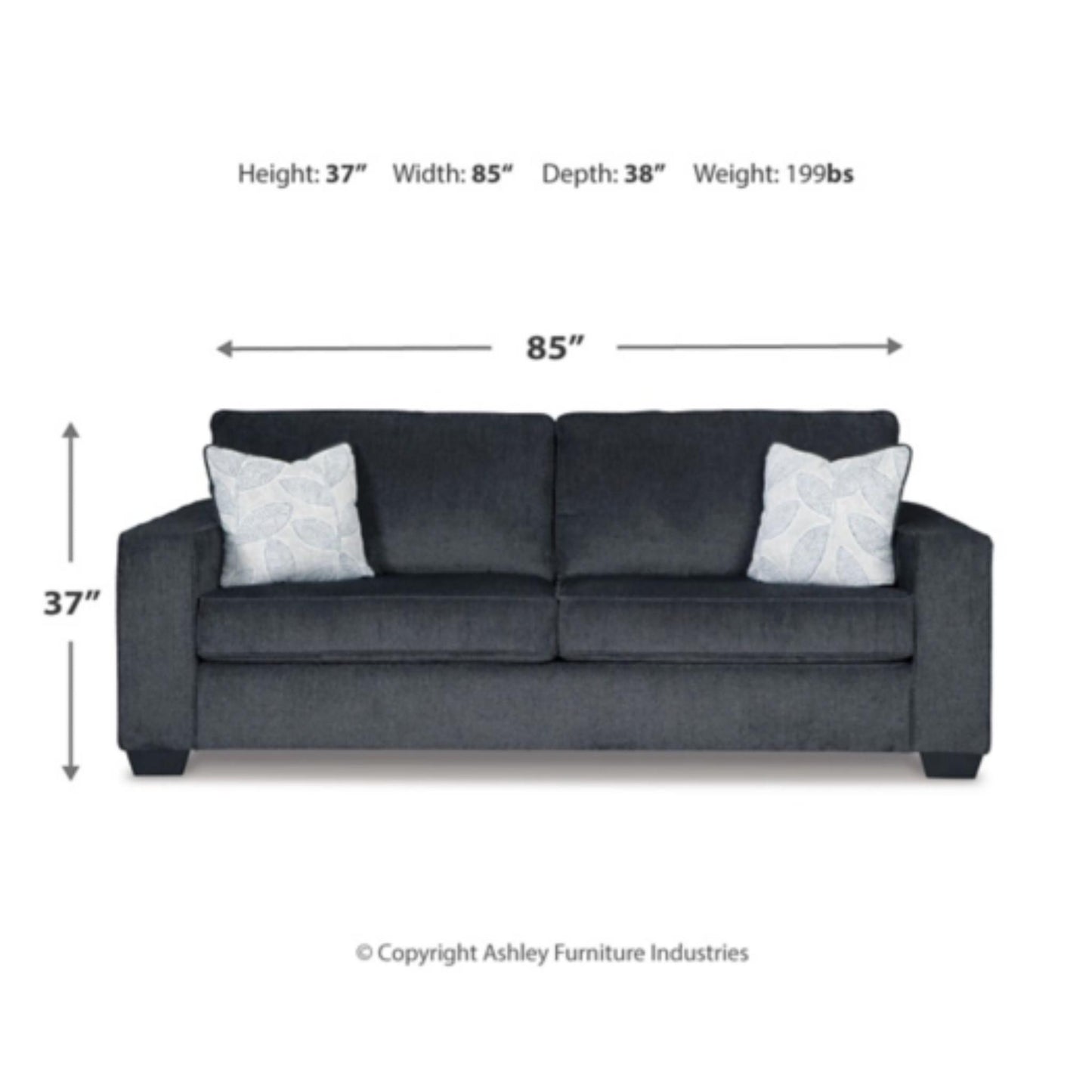 Altari Queen Sofa Sleeper - Slate