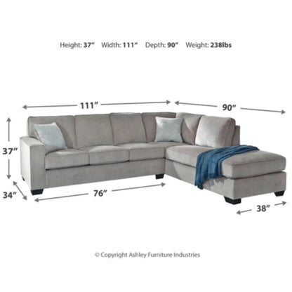 Altari Alloy 2-Piece Sectional By Ashley