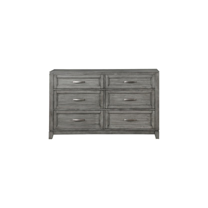 Moonlight Queen 6pc Bedroom Set - 1450 - White / Grey