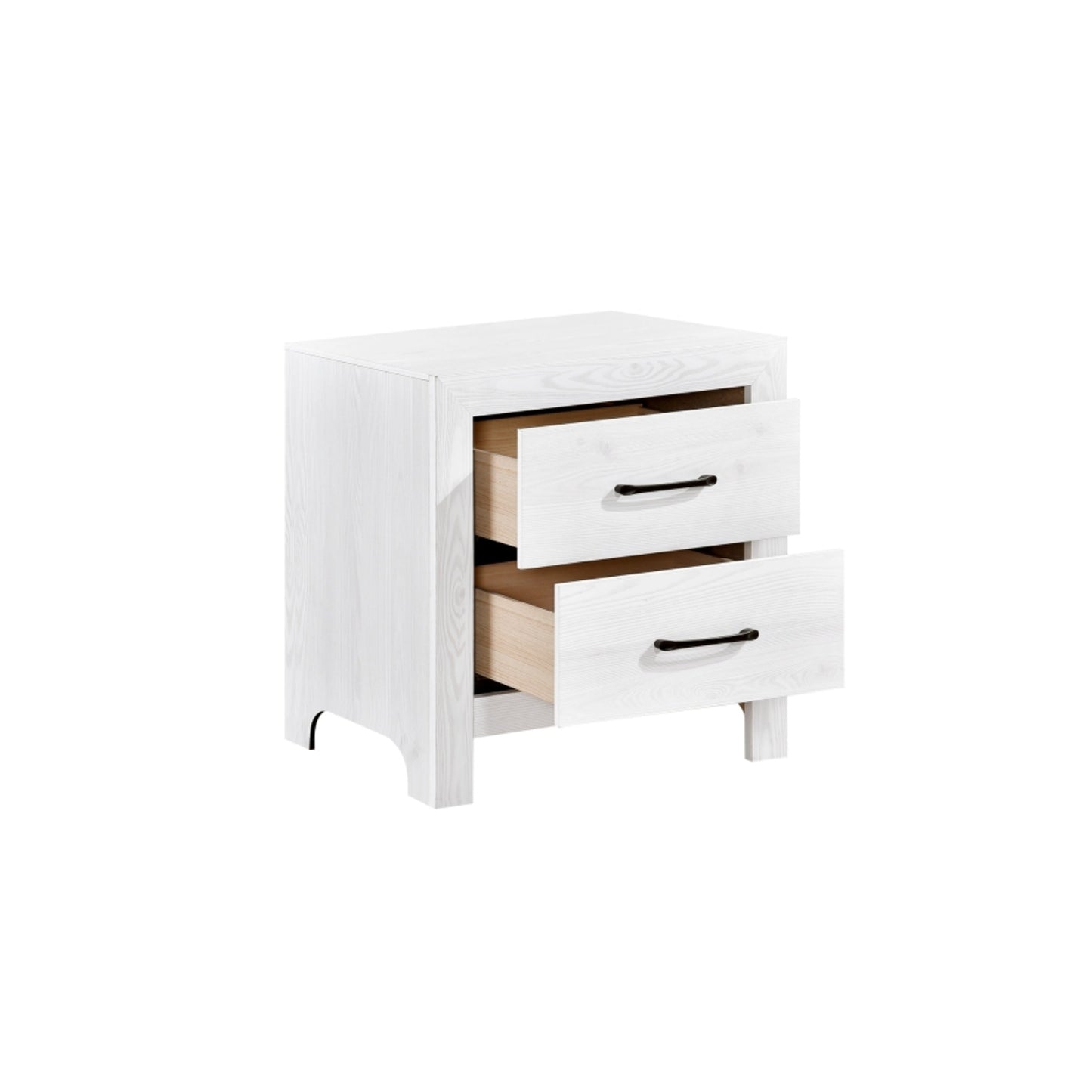 Pearl Luxe King 6pc Bedroom Set - 1534WH - White / Grey / Rustic Brown / Natural