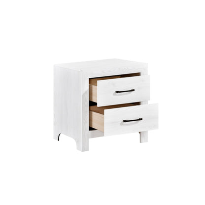 Pearl Luxe King 6pc Bedroom Set - 1534WH - White / Grey / Rustic Brown / Natural