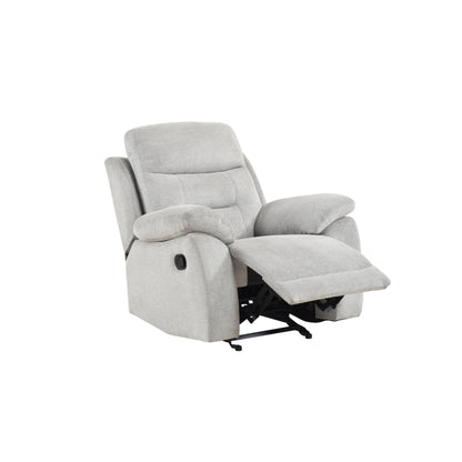 Perris Manual Recliner M9146 - Beige / Pewter