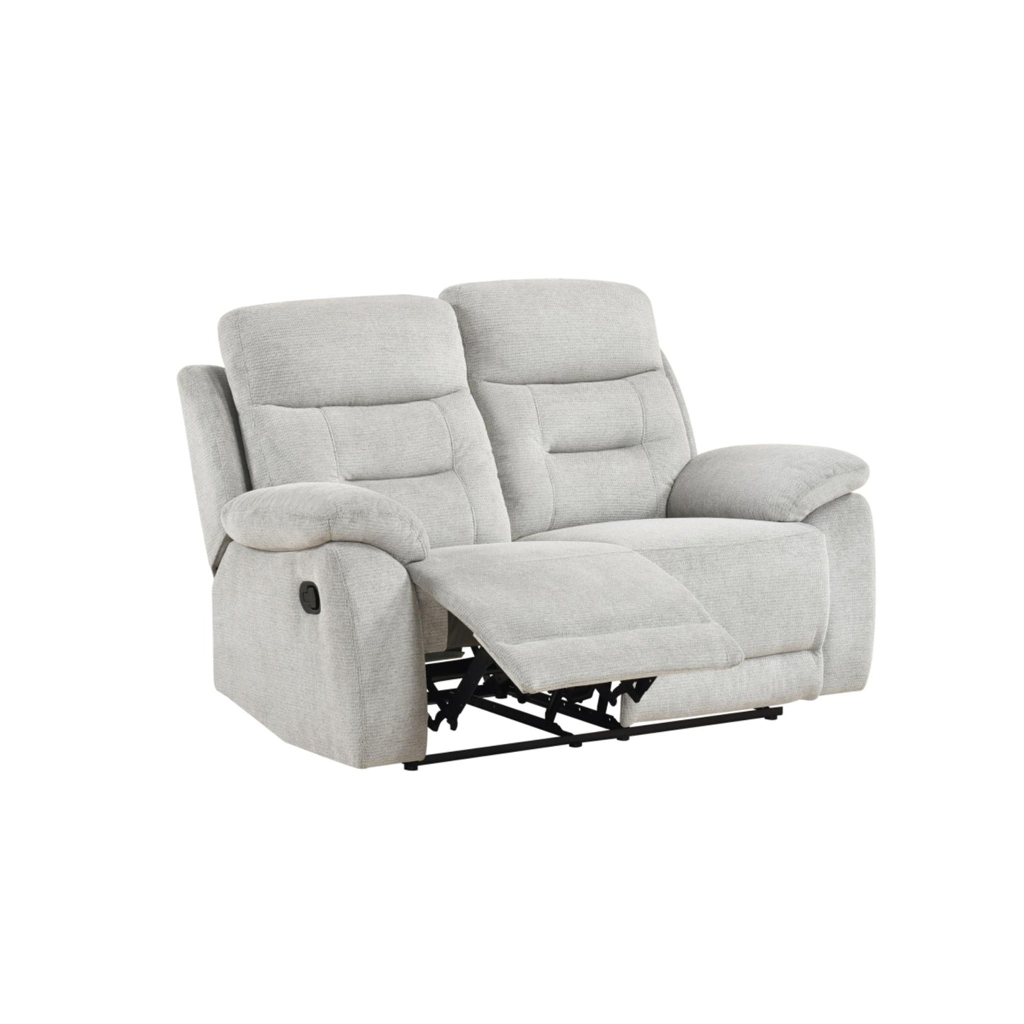 Perris Manual Reclining Loveseat M9146 - Beige / Pewter