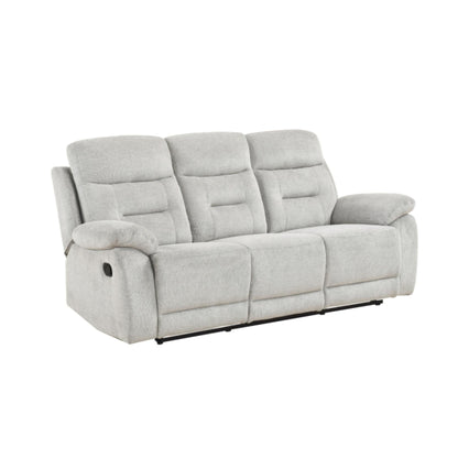 Perris Manual Reclining Sofa M9146 - Beige / Pewter