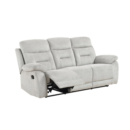 Perris Manual Reclining Sofa M9146 - Beige / Pewter