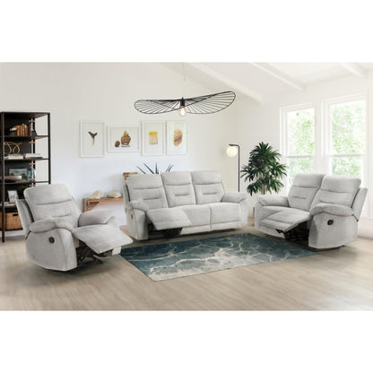 Perris Manual Recliner M9146 - Beige / Pewter