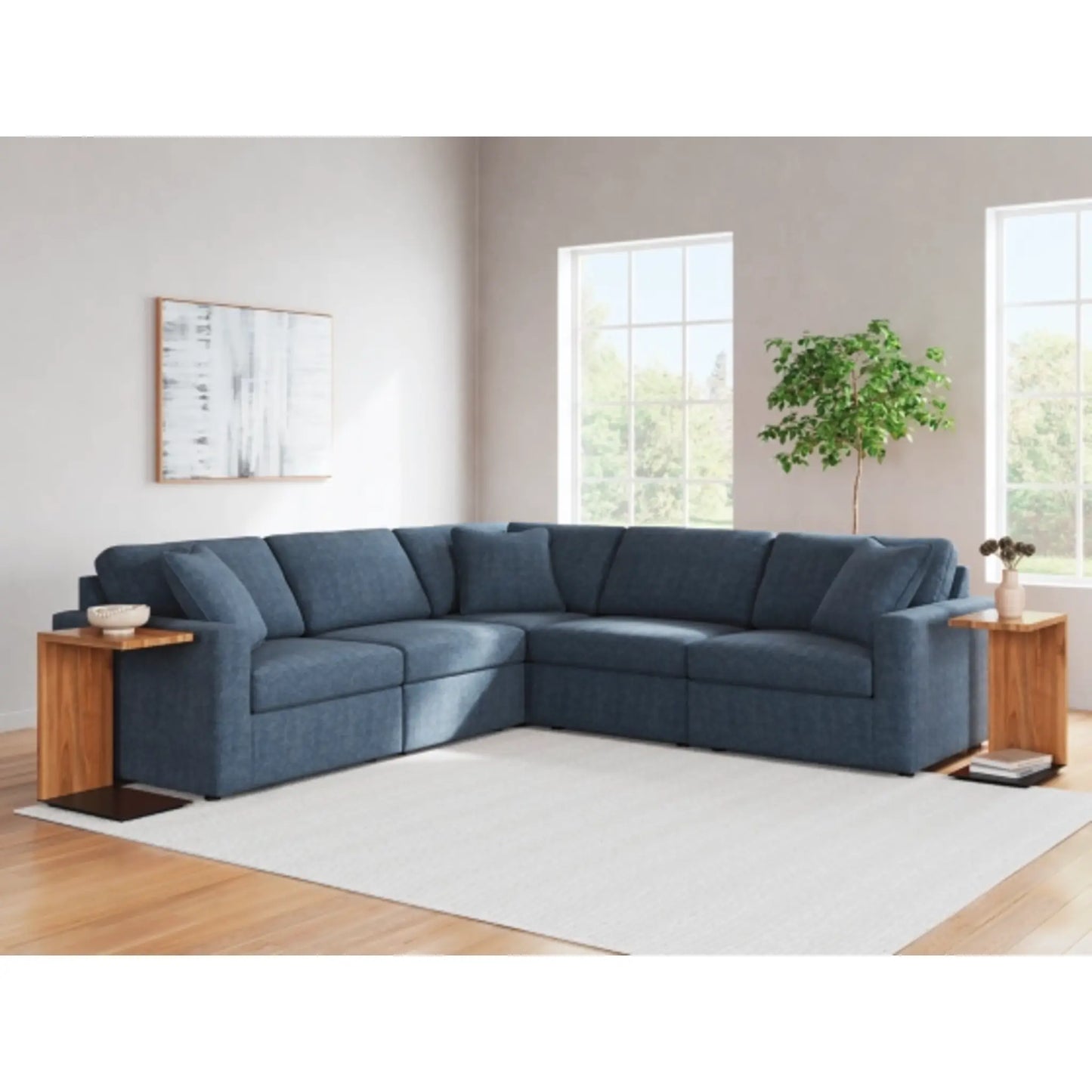 Modmax 5-Piece Modular Sectional -  Ink / Oyster / Granite / Spice