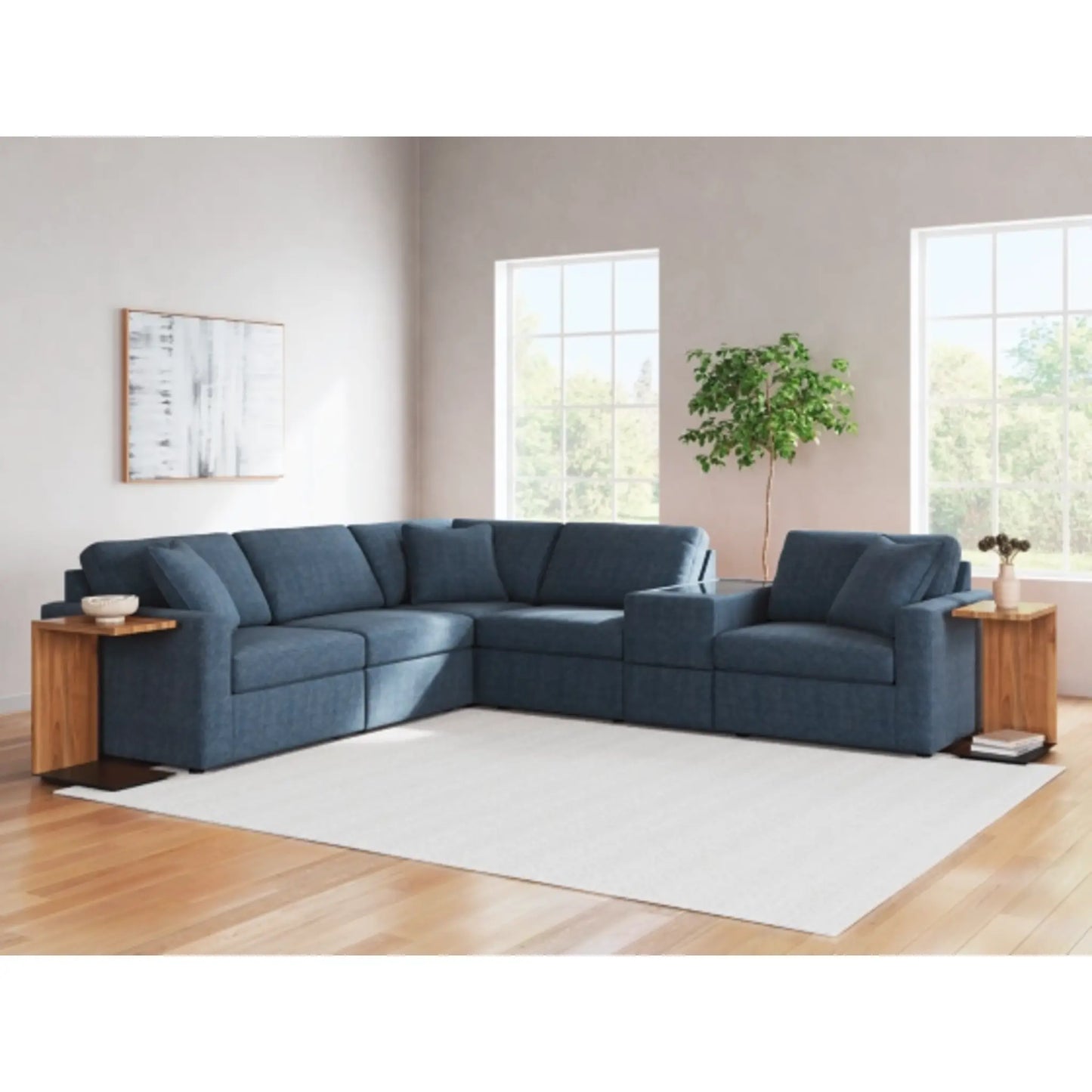 Modmax 6-Piece Modular Sectional - Ink / Oyster / Granite / Spice