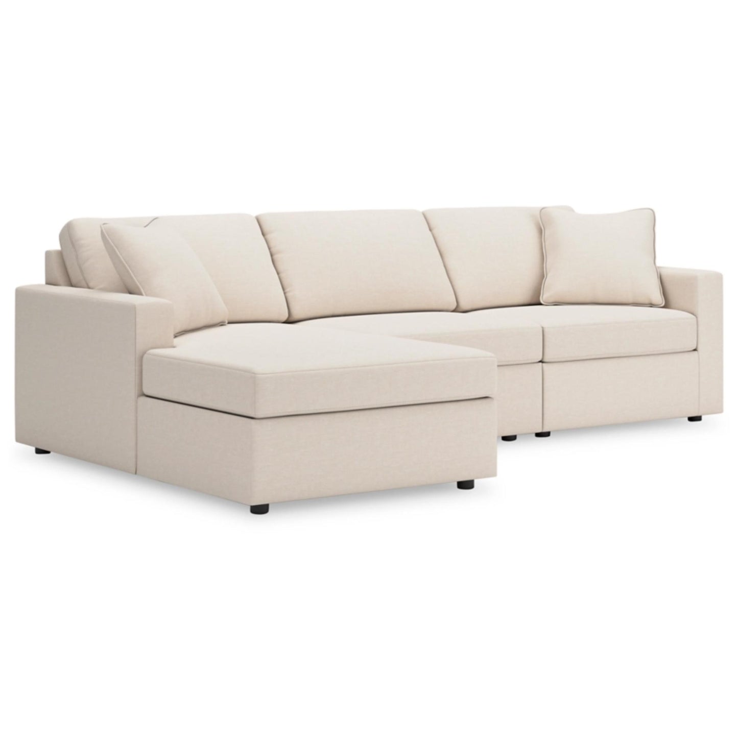 Modmax 3-Piece Modular Sectional with Chaise - Ink / Oyster / Granite / Spice