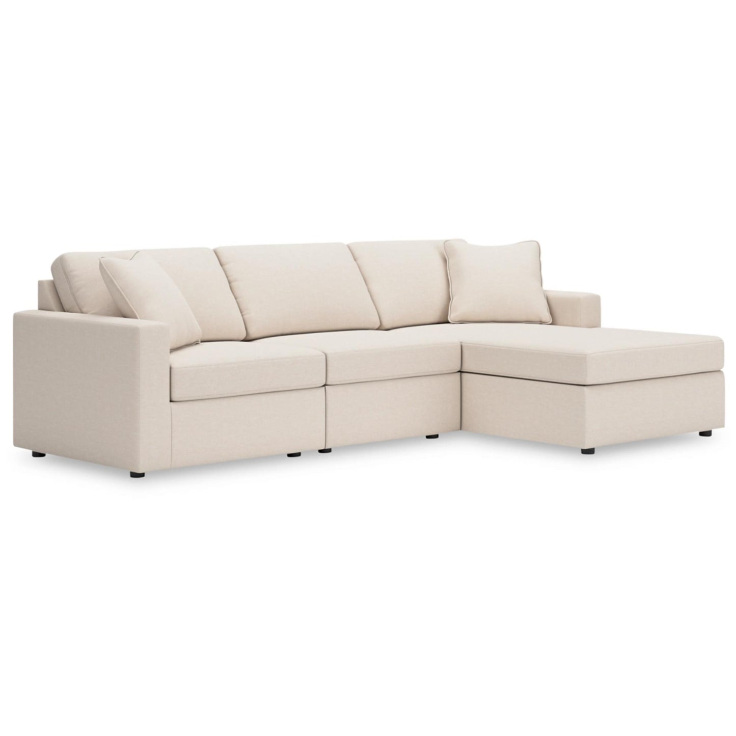 Modmax 3-Piece Modular Sectional with Chaise - Ink / Oyster / Granite / Spice