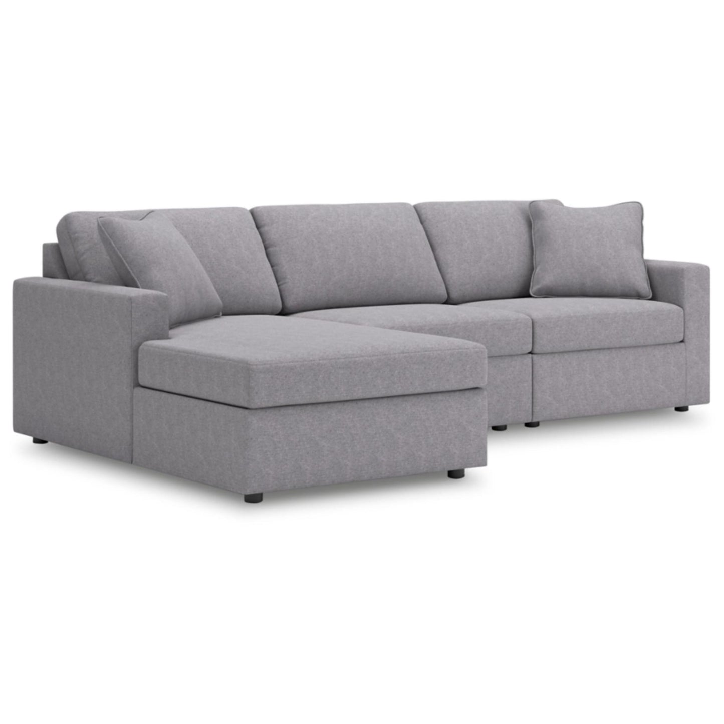 Modmax 3-Piece Modular Sectional with Chaise - Ink / Oyster / Granite / Spice