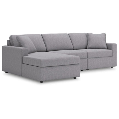 Modmax 3-Piece Modular Sectional with Chaise - Ink / Oyster / Granite / Spice