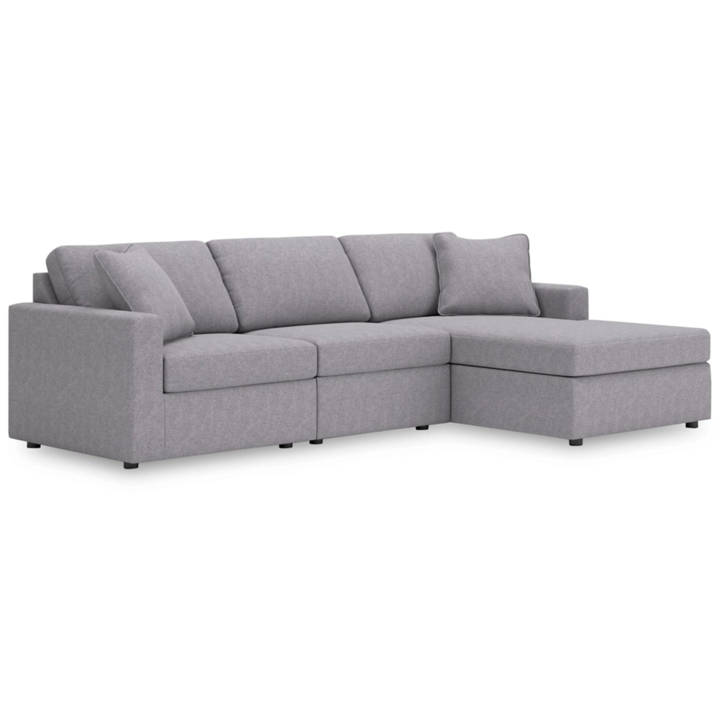 Modmax 3-Piece Modular Sectional with Chaise - Ink / Oyster / Granite / Spice