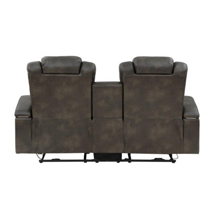 Tabor Dual Power Reclining Loveseat M9211 - Brownish Gray