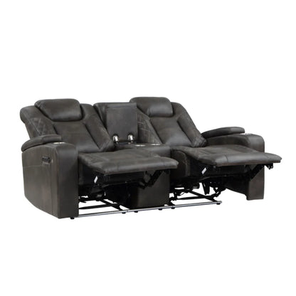 3pc Tabor Dual Power Recliner Set M9211 - Brownish Grey