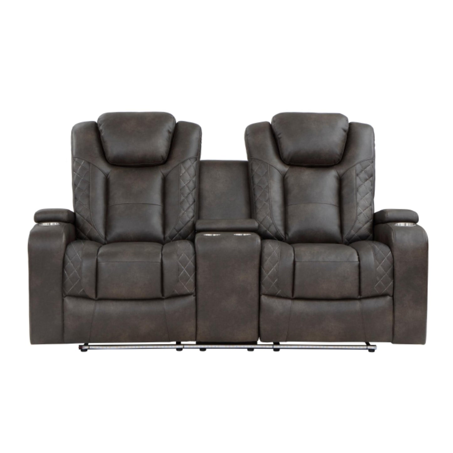Tabor Dual Power Reclining Loveseat M9211 - Brownish Gray
