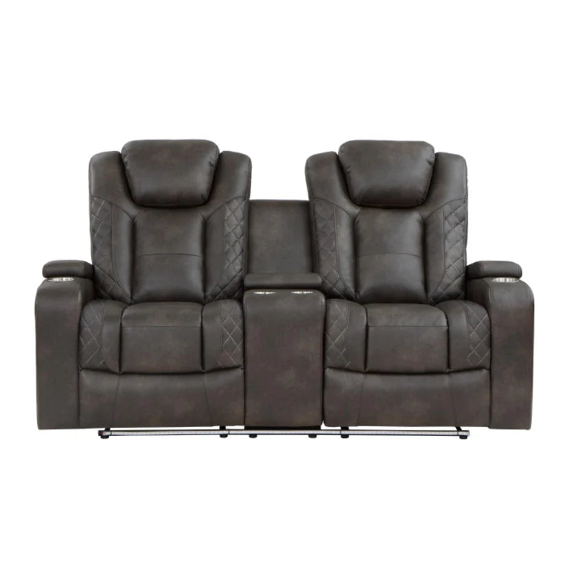 3pc Tabor Dual Power Recliner Set M9211 - Brownish Grey