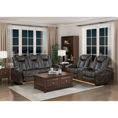 Tabor Dual Power Reclining Loveseat M9211 - Brownish Gray