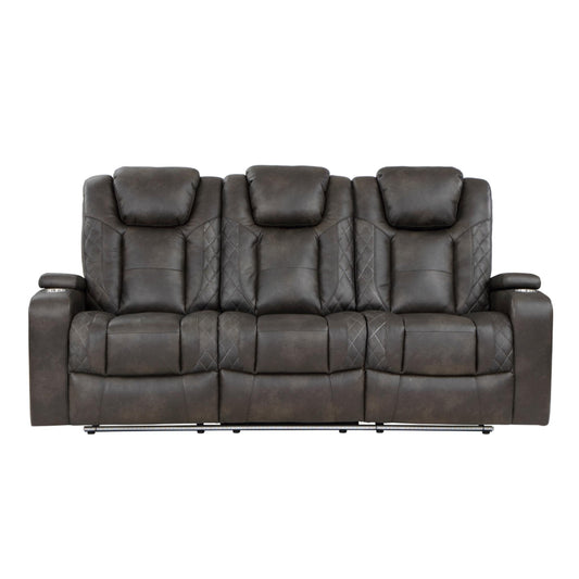 Tabor Dual Power Reclining Sofa M9211 - Brownish Gray