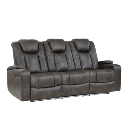Tabor Dual Power Reclining Sofa M9211 - Brownish Gray