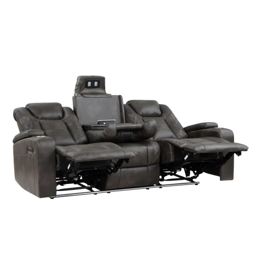 3pc Tabor Dual Power Recliner Set M9211 - Brownish Grey