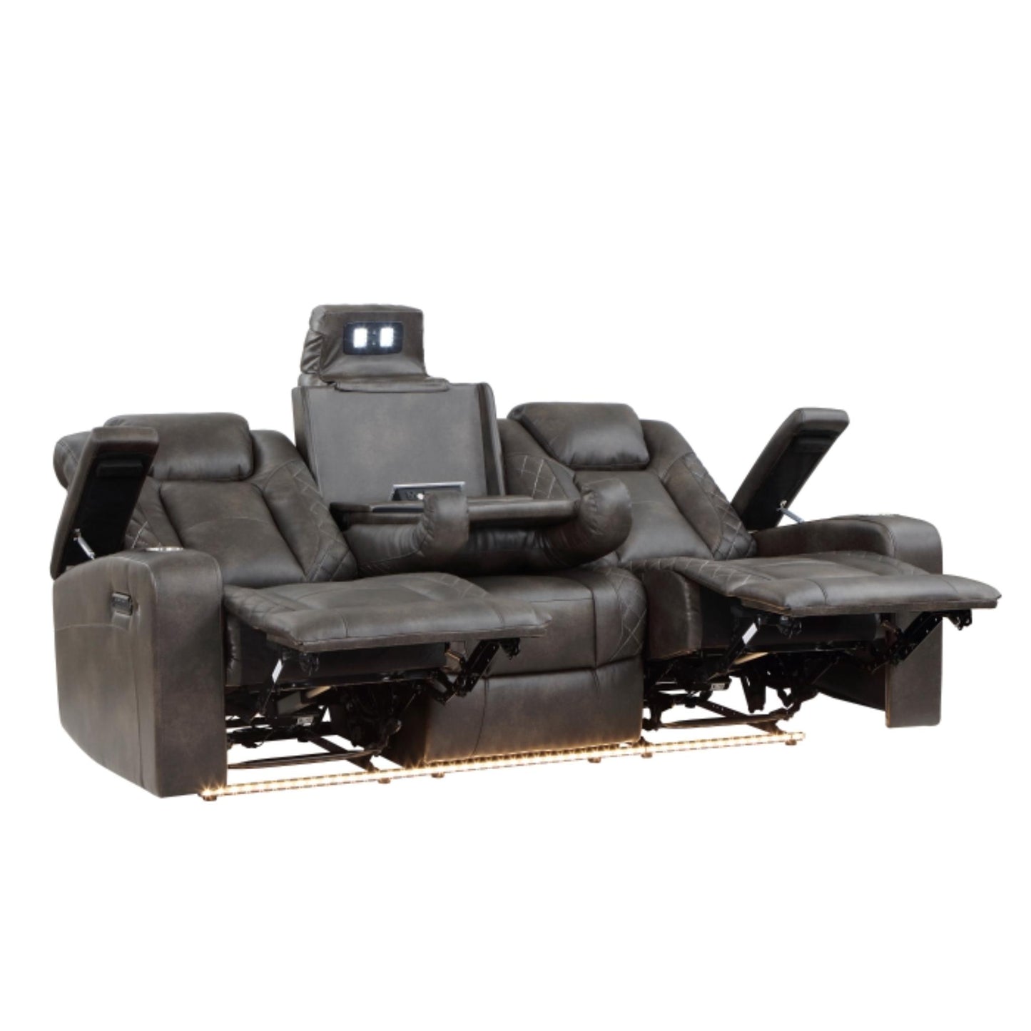 Tabor Dual Power Reclining Sofa M9211 - Brownish Gray