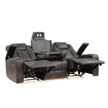 Tabor Dual Power Reclining Sofa M9211 - Brownish Gray