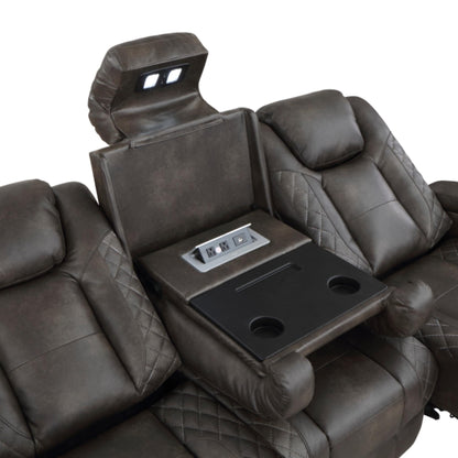 Tabor Dual Power Reclining Sofa M9211 - Brownish Gray