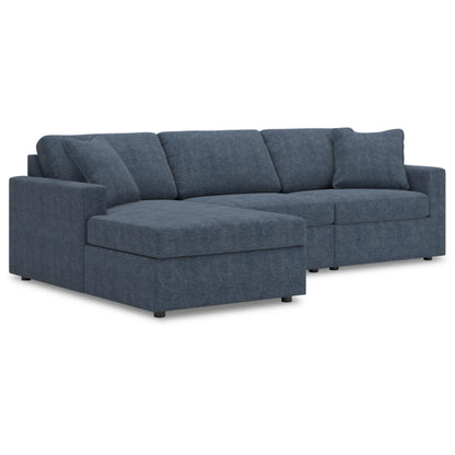 Modmax 3-Piece Modular Sectional with Chaise - Ink / Oyster / Granite / Spice