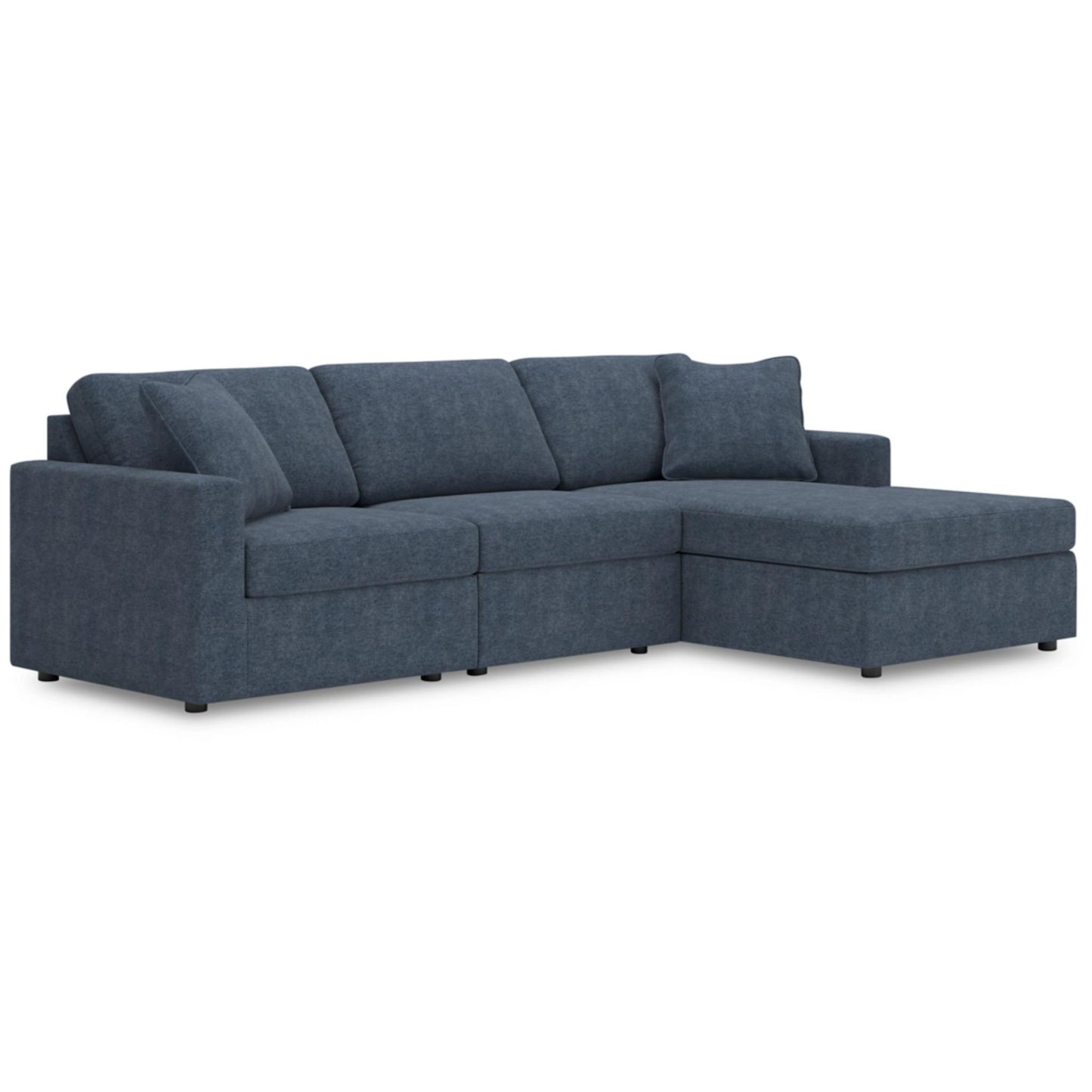 Modmax 3-Piece Modular Sectional with Chaise - Ink / Oyster / Granite / Spice