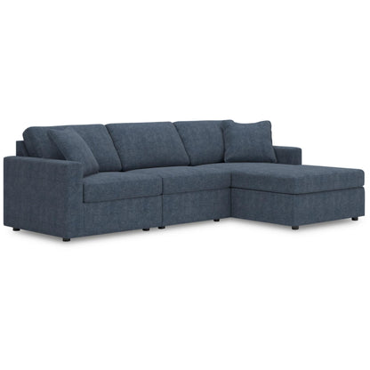 Modmax 3-Piece Modular Sectional with Chaise - Ink / Oyster / Granite / Spice