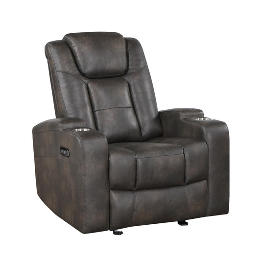 McBride Power Glider Recliner M9213 - Brown - Grey