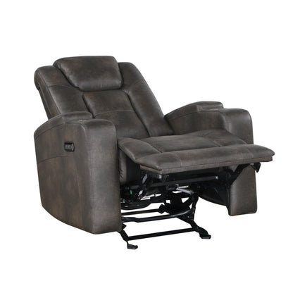 McBride Power Glider Recliner M9213 - Brown - Grey