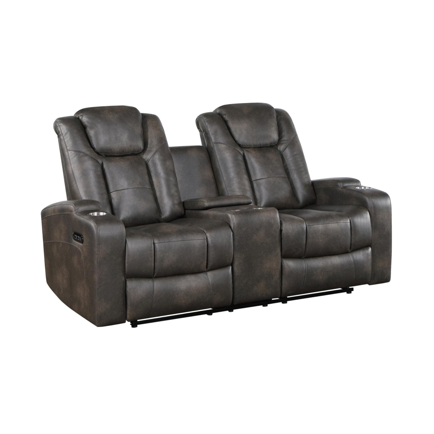 McBride Power Reclining Loveseat M9213 - Brown - Grey