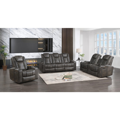 McBride Power Reclining Loveseat M9213 - Brown - Grey