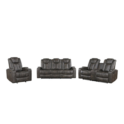 McBride Power Reclining Loveseat M9213 - Brown - Grey