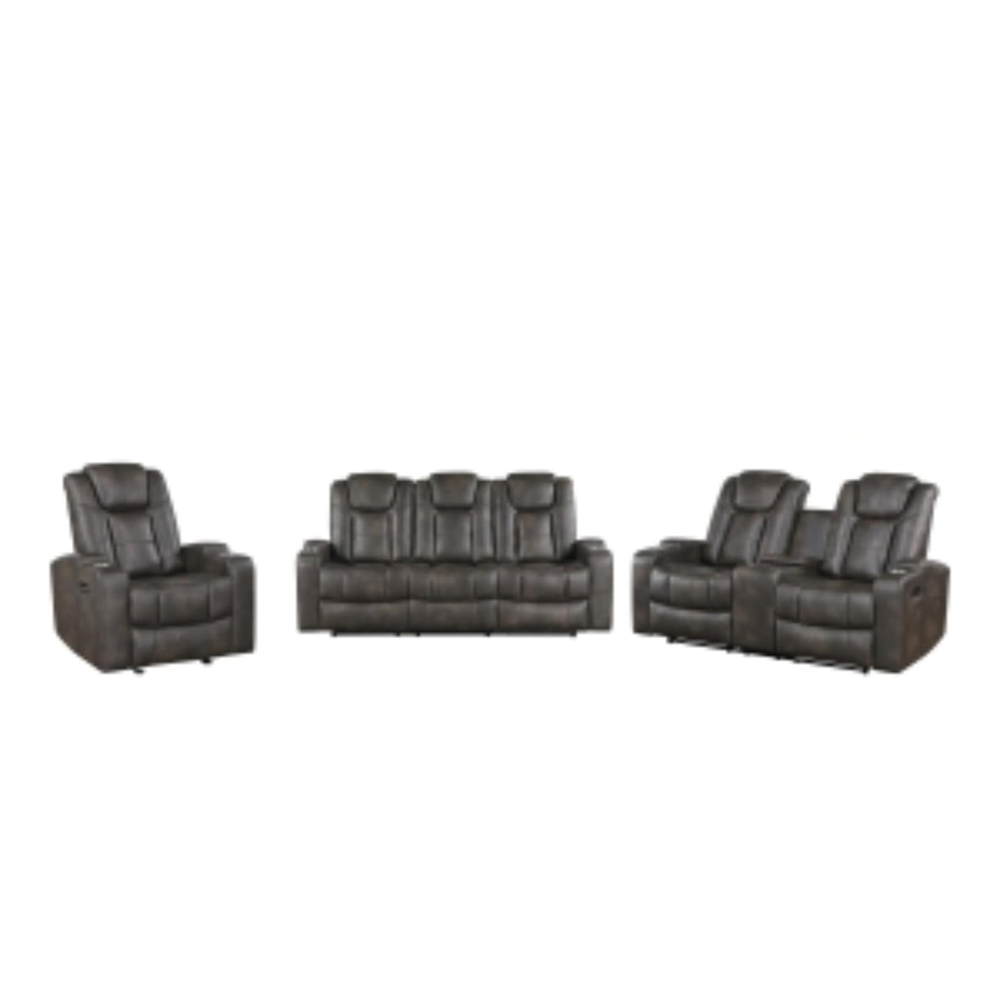 McBride Power Glider Recliner M9213 - Brown - Grey