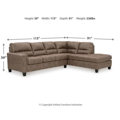 Navi Fossil 2-Piece Sectional Sofa Chaise