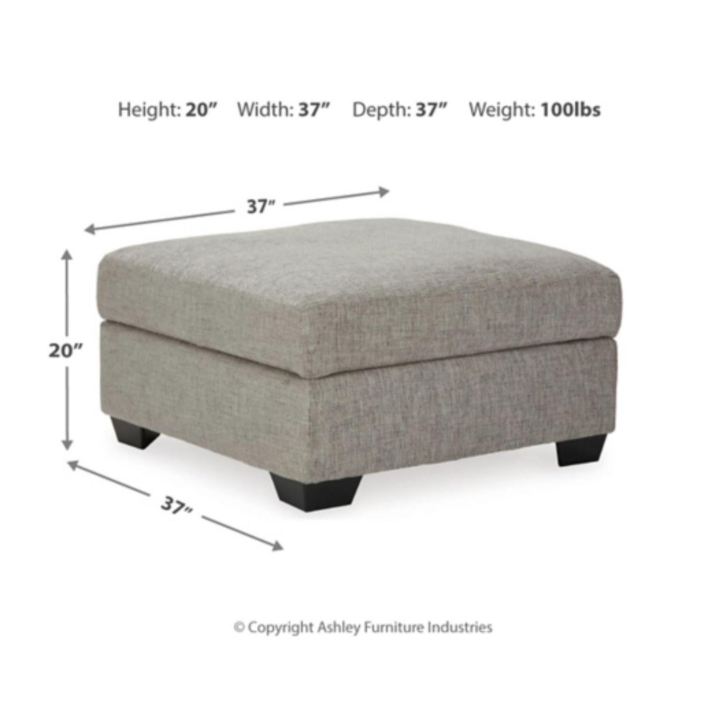 Megginson Ottoman With Storage - Storm