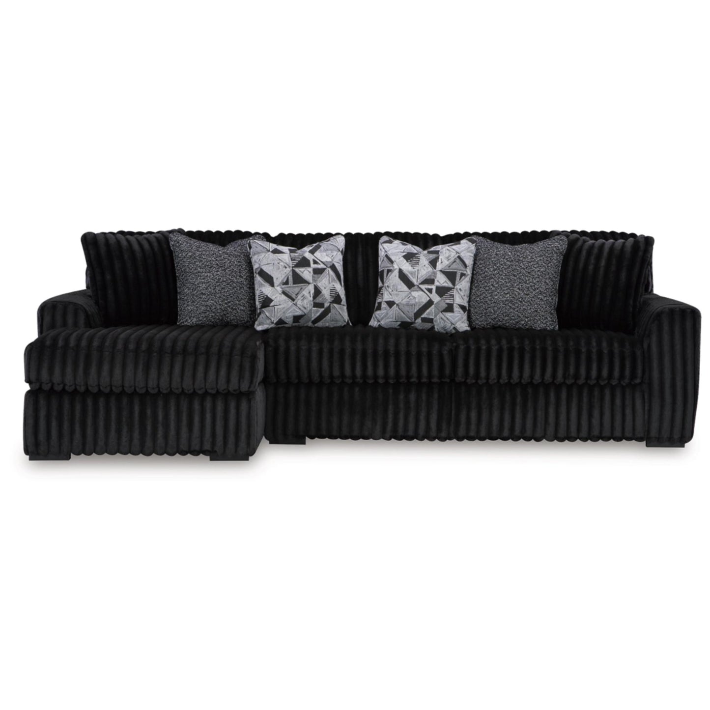 Midnight-Madness 2-Piece Sectional Sofa with Chaise - Chocolate / Onyx