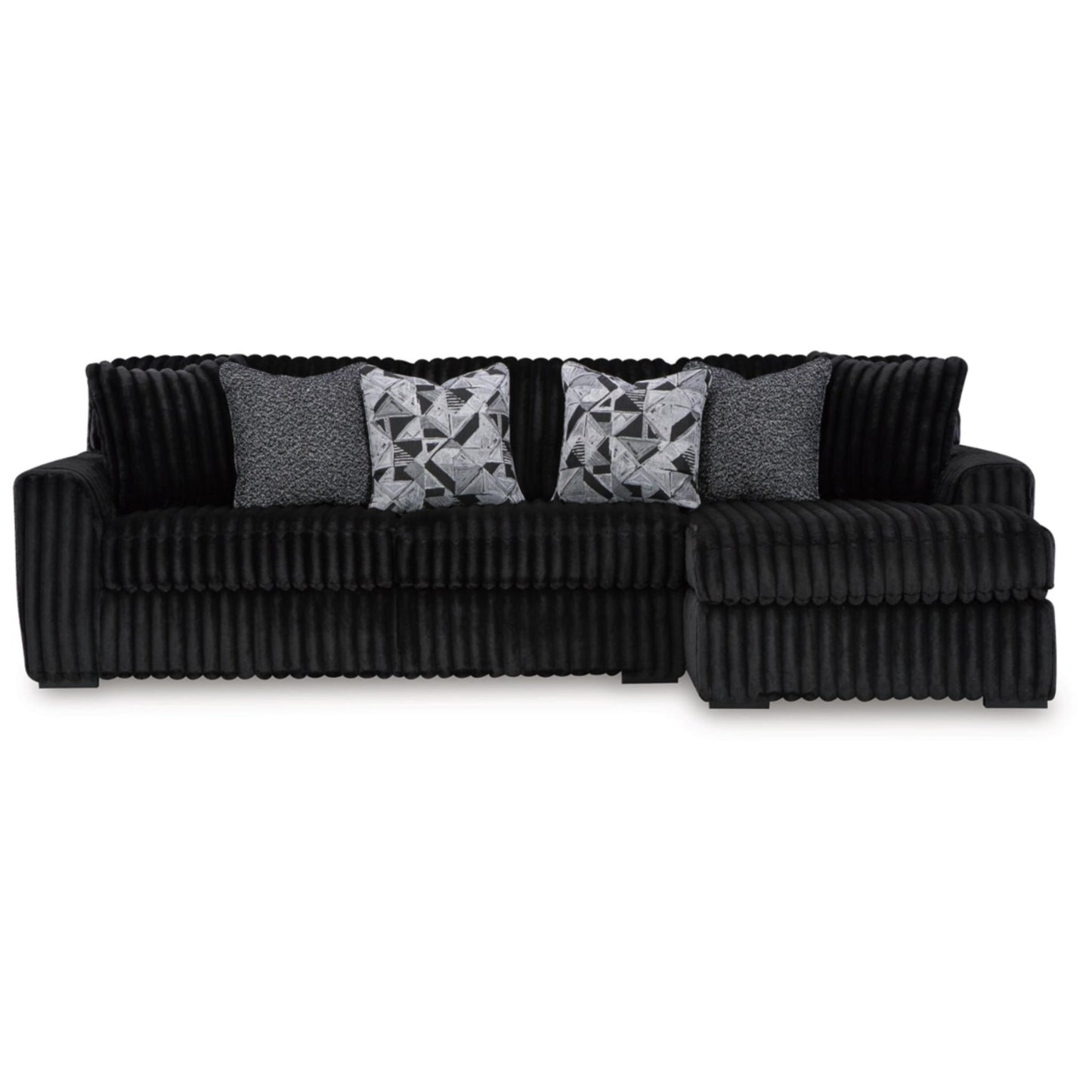 Midnight-Madness 2-Piece Sectional Sofa with Chaise - Chocolate / Onyx