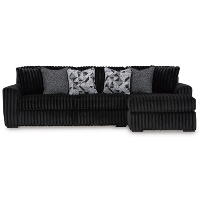 Midnight-Madness 2-Piece Sectional Sofa with Chaise - Chocolate / Onyx