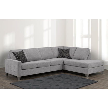 Arlo 2-Piece Sectional 9851 - Anthracite / Silver