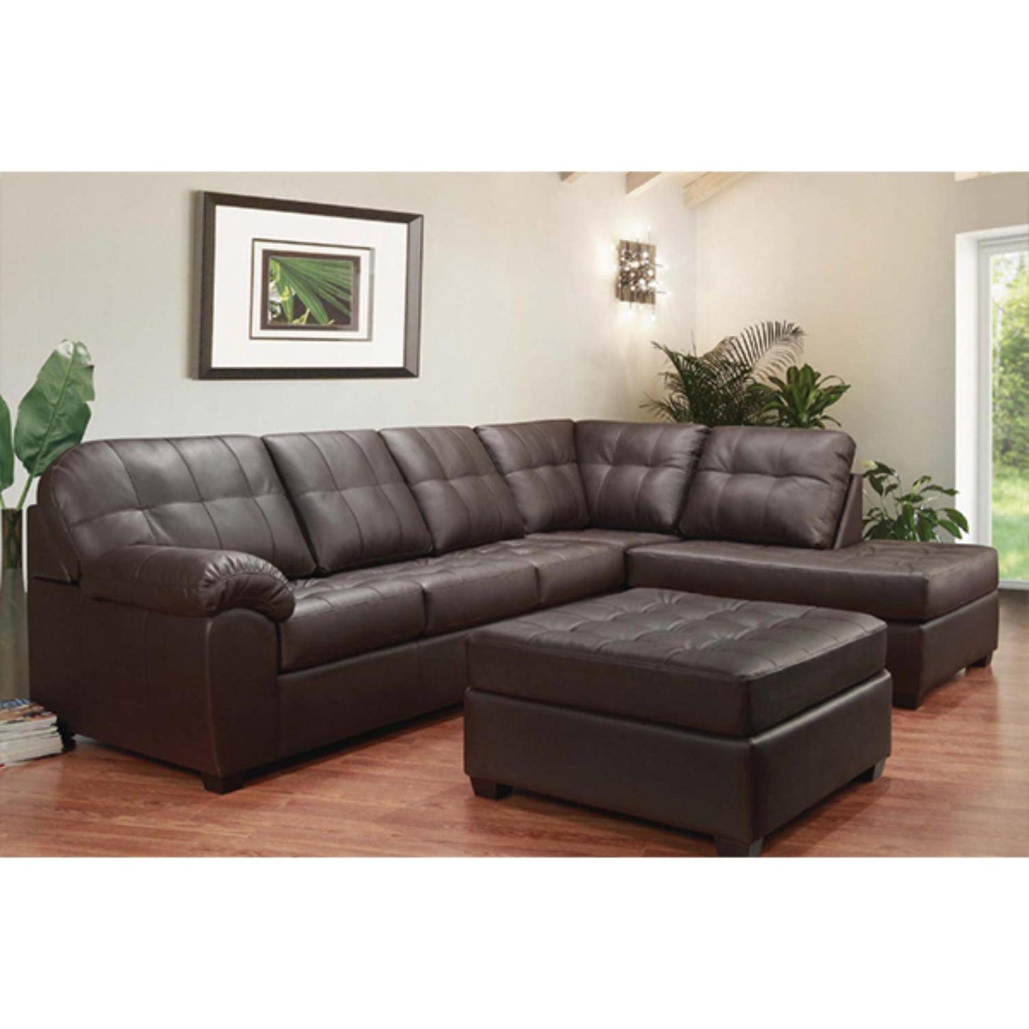 Dakota 2-Piece Sectional 9880 - Chocolate