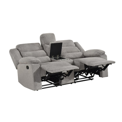 Tyrone Manual Reclining Loveseat M99072 - Brown-Grey